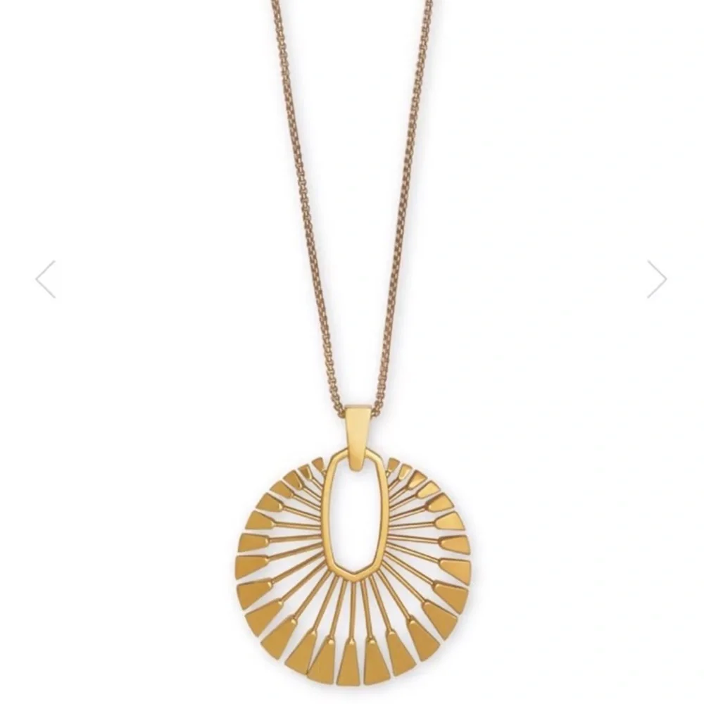 KENDRA SCOTT Deanne Gold Sunburst Necklace - Picture 1 of 12